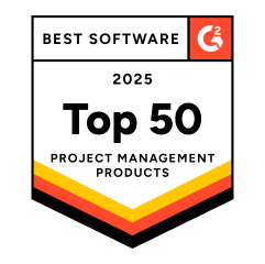 G2 Best Software Top 50 2025 award badge.