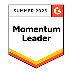 G2 Momentum Leader Summer 2025 badge.