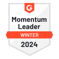 Award Badge G2 Momentum Leader Winter 2024