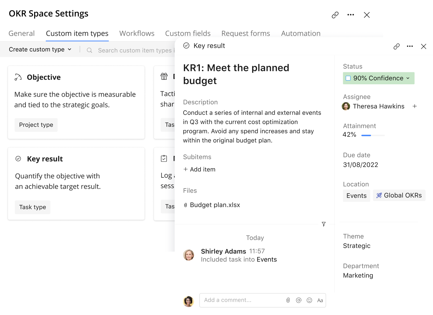 Custom Item Types Okr 2x