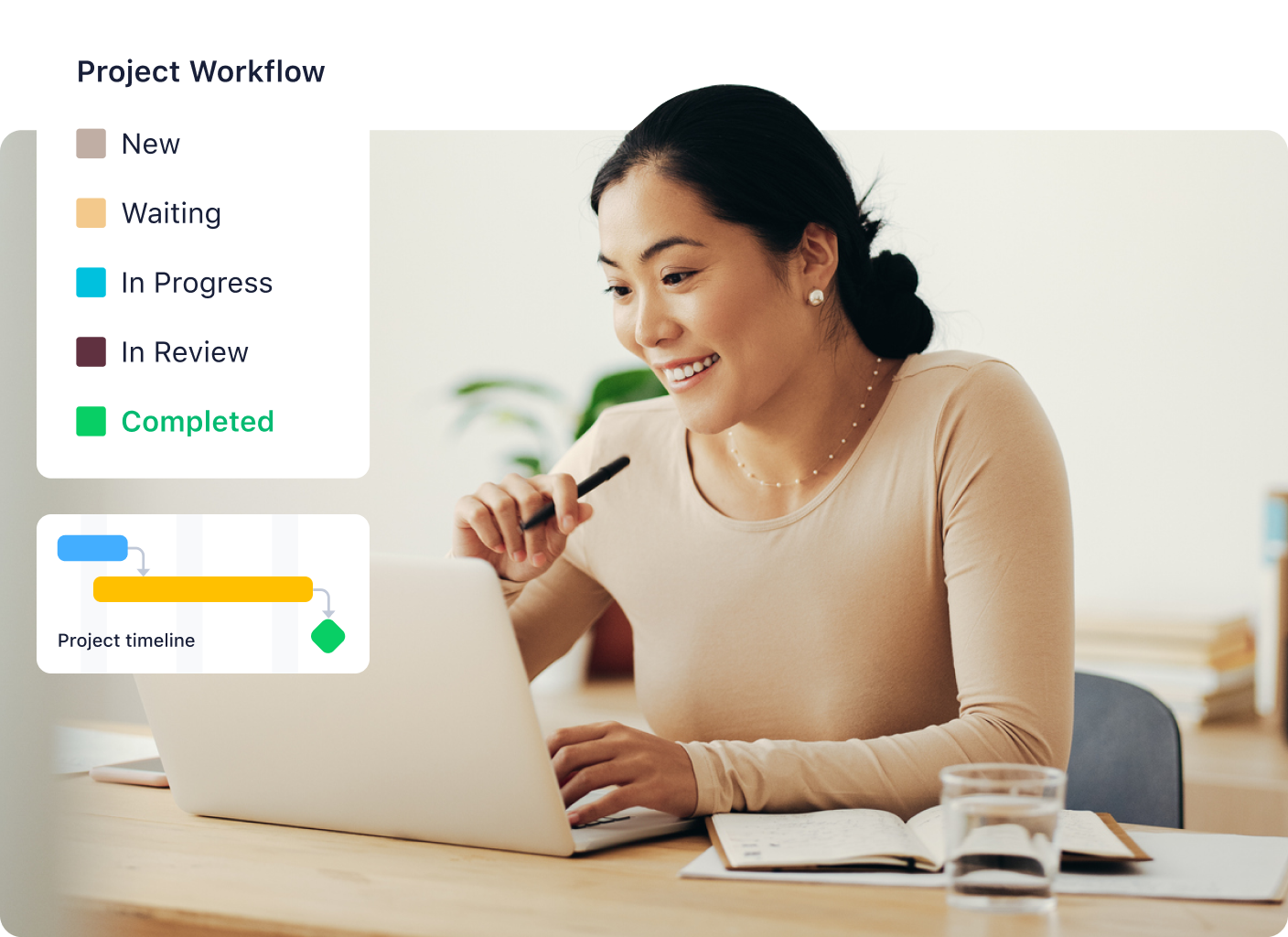 Wrike project management dashboard displaying ICP Refresh tasks with statuses and due dates.