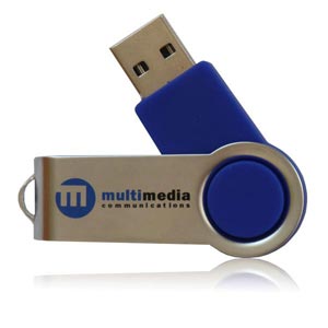 Aluminium Angle USB Flash Drive Aluminium Twist Memory Stick