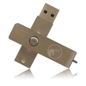Aluminium Swivel USB Flash Drive Aluminium Twist Memory Stick