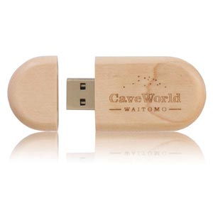 Wood Round USB Flash Drive, Wooden Memory Stick